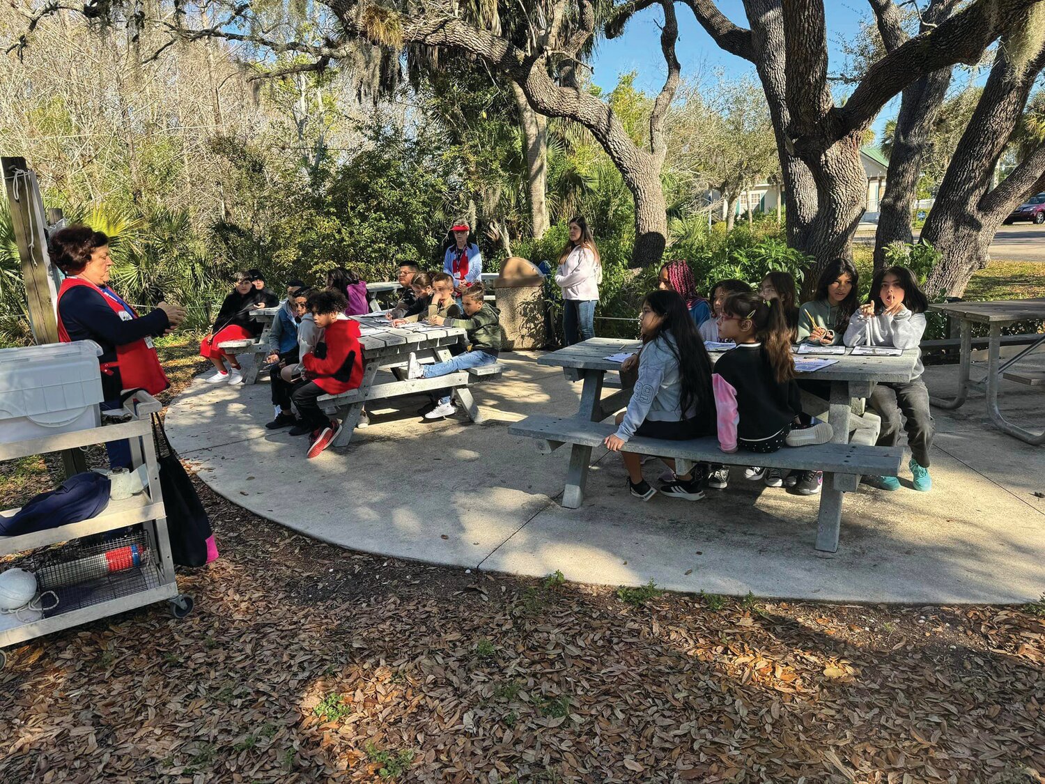 Fourth graders at Country Oaks Elementary School are learning about Florida manatees. They visited Manatee Park as a field trip. [Photo courtesy Country Oaks Elementary School]